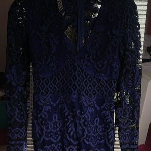 blue & black club dress